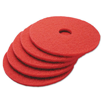 Boardwalk® Buffing Floor Pads, 15" Diameter, Red, 5-carton freeshipping - TVN Wholesale